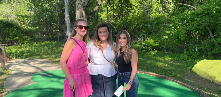 Hot Competition at Mini-Golf